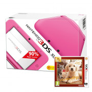 Nintendo 3DS XL (Pink) + Nintendogs + Cats Golden Retriever 
