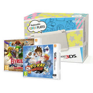 New Nintendo 3DS (White) + Yo-Kai Watch + Hyrule Warriors Legends 3DS