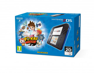 Nintendo 2DS (Black and Blue) + YO-KAI WATCH 3DS