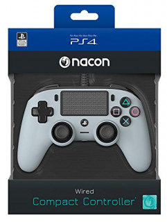 Playstation 4 (PS4) Nacon Wired Compact Controller (Grey) PS4