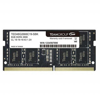 TeamGroup elite SO-DIMM 8GB, DDR4-2666, CL19-19-19-43 (TED48G2666C19-S01) PC