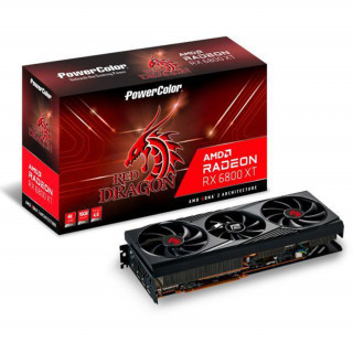 PowerColor Radeon RX 6800 XT Red Dragon, 16GB GDDR6 Grafička Karta  (AXRX 6800XT 16GBD6-3DHR/OC) PC