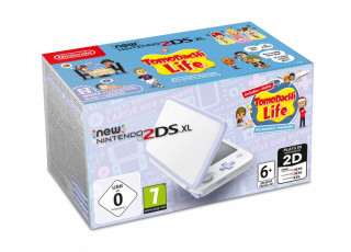 New Nintendo 2DS XL (White & Levendula) + Tomodachi Life 3DS