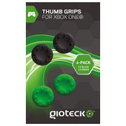 Silikonske zaštitne navlake za analogne tipke - Xbox One - zelene a crne (Gioteck) 