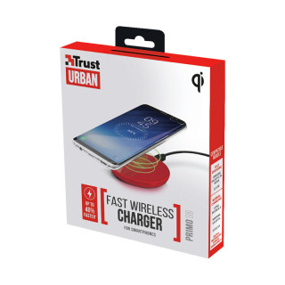 Trust 22863 Primo10 Fast Wireless Charger for smartphones red Mobile