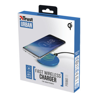 Trust 22862 Primo10 Fast Wireless Charger for smartphones blue Mobile