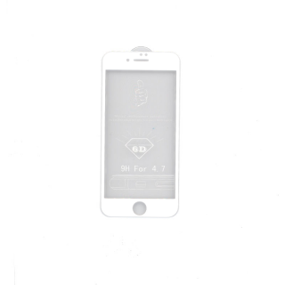 iPhone 6/6s 6D Premium quality glass foil (White) Mobile