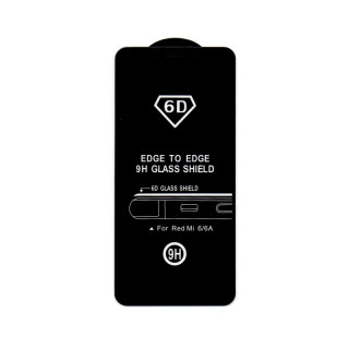 Xiaomi Redmi 6/6A 6D Full Glue Premium quality glass foil (Black) Mobile
