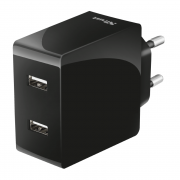 Trust 2x12W Fast Dual USB Wall Charger for phones and tablets 