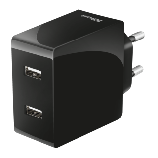 Trust 2x12W Fast Dual USB Wall Charger for phones and tablets Mobile