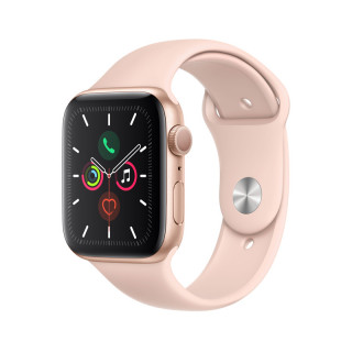 Apple Watch Series GPS, 44mm Gold aluminum Case with Pink Sand Sport Band S/M M/L Mobile