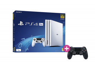 PlayStation 4 (PS4) Pro 1TB Glacier White + PS4 Sony Dualshock 4 Wireless kontroler PS4