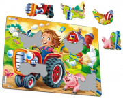 Larsen maxi puzzle 15 pieces - Farm with tractor BM7 