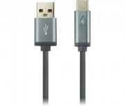 Canyon Fast charge data transfer cable with smart LED indicator USB Type 1m Grey 