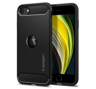Spigen Rugged Armor Apple iPhone SE(2020) Matte Black case, Black Mobile