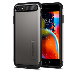 Spigen Slim Armor Apple iPhone SE(2020) Gunmetal case, Gray Mobile