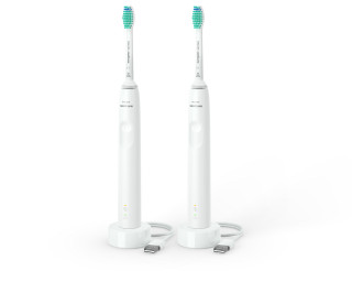 Philips Sonicare S3100 HX3675/13 electric toothbrush, double pack , white + white Dom