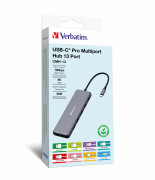 Verbatim CMH-13 USB Tip-C 10000 Mbit/s Srebro 