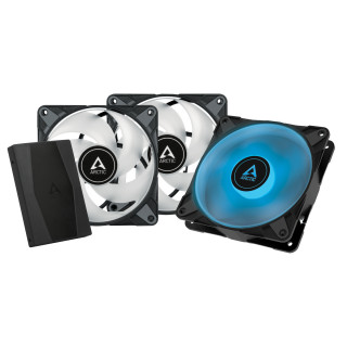 ARCTIC P12 PWM PST RGB 0dB Kućište računala Ventilator 12 cm Crno 3 kom PC