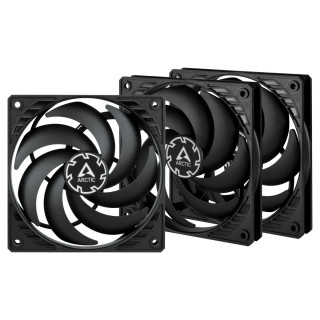 ARCTIC P12 Slim PWM PST Kućište računala Ventilator 12 cm Crno 3 kom PC