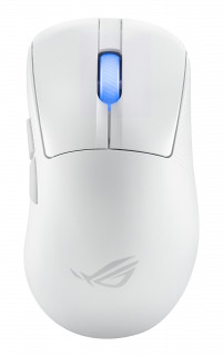 ASUS ROG Keris II Ace Wireless AimPoint White miš Igranje Desno RF Wireless + Bluetooth + USB Type-A Optički 42000 DPI PC