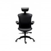 GSEAT Tesoro Alphaeon E5 Kožna ergonomska stolica (Crna) 