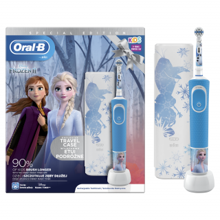 Oral-B D100 Vitality dječja četkica za zube - Frozen II + putna torbica Dom