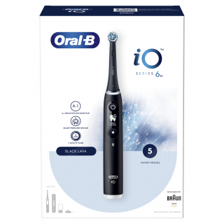 Oral-B iO6 električna četkica za zube crna Dom