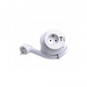 TOO GPS-202-1W IP20, 1x 2P+F, with cable outlet, white, table-mountable distributor 