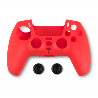 Spartan Gear - Kontroler Silikonska zaštitna torbica i ručke za palac - Crvena (PS5) PS5