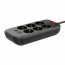 LDNIO SE6403 mrežni razdjelnik (6 AC utičnica / 4 USB utičnice, 5V / 3.4A, 17W, protuklizna + 200cm kabel za napajanje) thumbnail