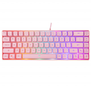 WHITE SHARK RONIN-P WS GK-2201P-US gaming tipkovnica, 68 tipki roza (engleski) PC