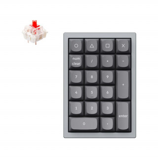 Keychron Q0 zamjenjiva RGB USB Gateron G Pro crvena mehanička numerička tipkovnica siva PC