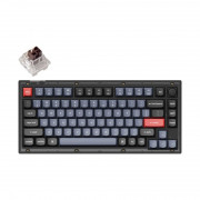 Keychron V1 RGB Frosted Black Knob USB English Gaming Hot-swap K Pro Brown Mehanička tipkovnica crna 