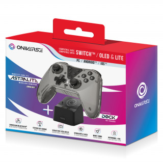 ONIVERSE - Bežični Astralite Bluetooth kontroler (siva boja) + stanica za punjenje Nintendo Switch