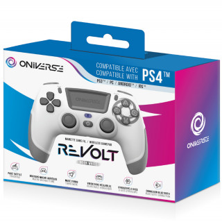 ONIVERSE - bežični Revolt Bluetooth kontroler - mjesečevo bijela PS4