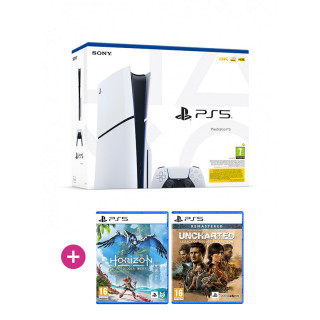 PlayStation 5 (Slim) + Horizon: Forbidden West + Uncharted: Legacy of Thieves Collection PS5