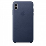 Apple iPhone XS Max leather back cover, Blue 