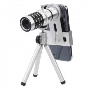 universal telephoto lens for smart phones with 12x optical zoom, stand 