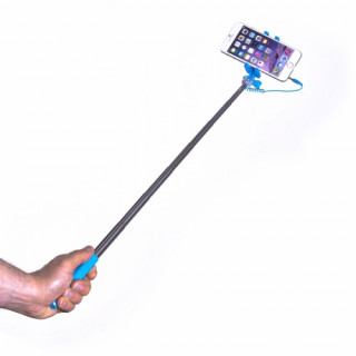 Celly mini selfie stick, jack connector, Blue Mobile