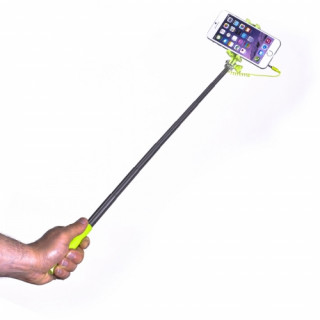 Celly mini selfie stick, jack connector, Green Mobile