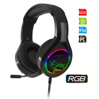 Slušalice Spirit of Gamer - PRO-H8 RGB (MultiPlatforma, mikrofon, 3,5 mm utičnica, kontrola glasnoće, kabel od 2 m, crne) PC