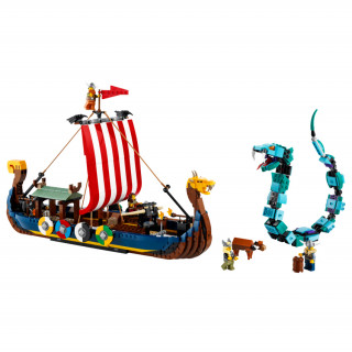 LEGO Creator 3 in 1 Vikinški brod i Midgardska Zmija (31132) Igračka