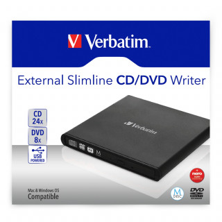 Verbatim Slimline CD/DVD pogon optičkog diska DVD-RW Crno PC