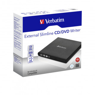 Verbatim Slimline CD/DVD pogon optičkog diska DVD-RW Crno PC