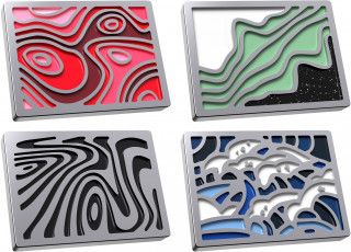 HyperX Badge Pack - Abstract Magnetic Badges Ukrasna oznaka za tipkovnicu PC