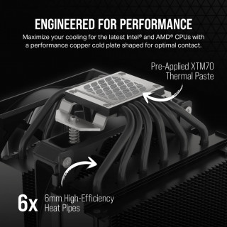 Corsair AF ELITE A115 Procesor Zračno hlađenje 14 cm Crno 1 kom PC