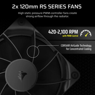 Corsair NAUTILUS 240 RS Matična ploča Sve-u-jednom vodeno hlađenje Crno PC