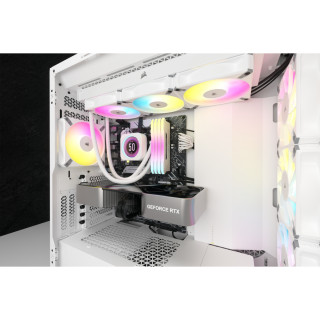 Corsair CW-9060077-WW Sustav hlađenja računala Procesor Sve-u-jednom vodeno hlađenje 12 cm Bijelo 1 kom PC