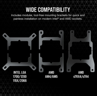 Corsair H100i Procesor Sve-u-jednom vodeno hlađenje 12 cm Crno 1 kom PC